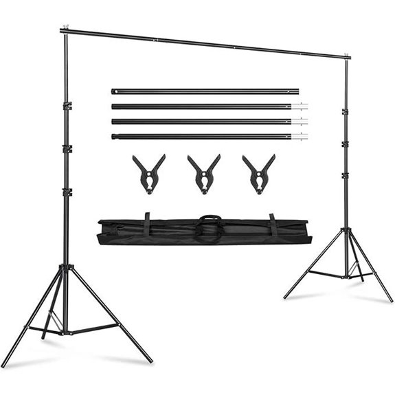 Backdrop Support Stand Kit with Clamps and Bag
