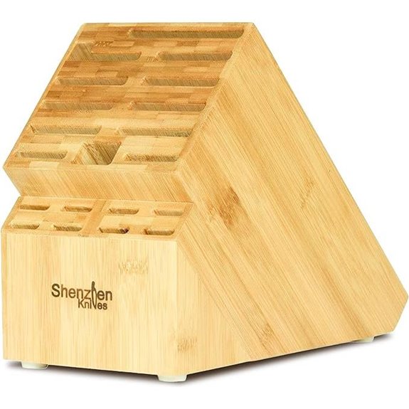 Shenzhen Knives 20 Slot Bamboo Knife Block Organizer
