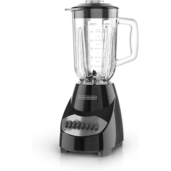 BLACK+DECKER Countertop Blender with 6-Cup Glass Jar