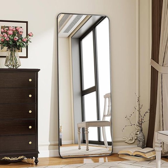 BEAUTYPEAK Black Full-Length Mirror 56x21