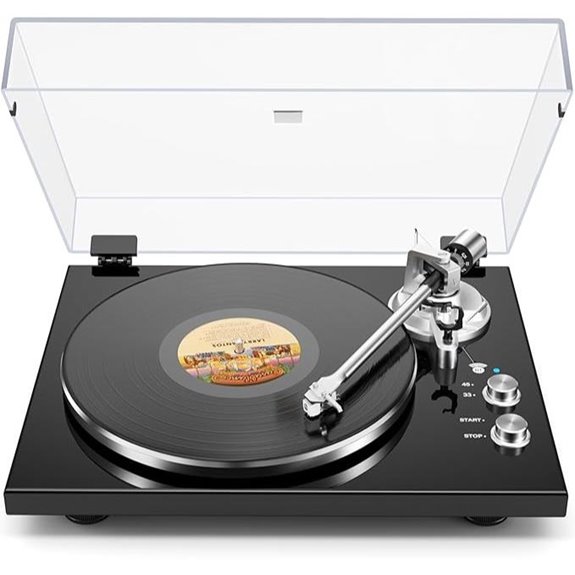 Belt Drive Turntable with Bluetooth and USB Output
