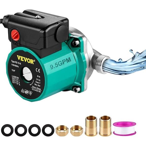 VEVOR Water Recirculating Pump with Brass Adapter