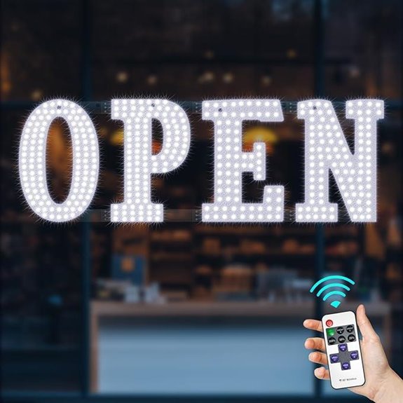 Large LED Open Sign with Remote Control