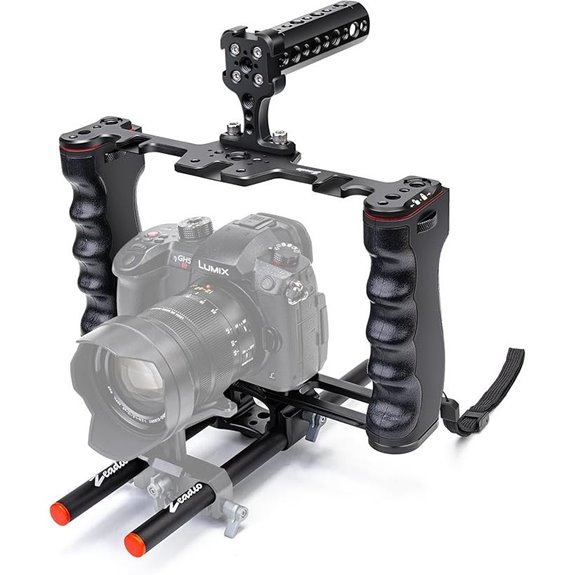Zeadio Camera Rig Cage with Handle & 15mm Rod Guides