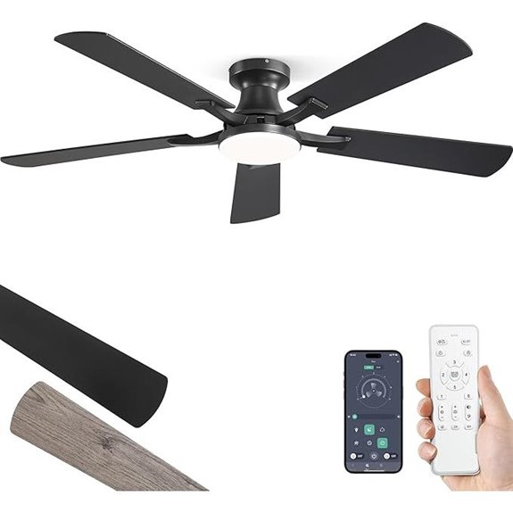 ZMISHIBO 52 Ceiling Fan with Light and Remote