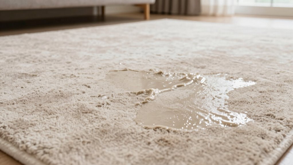 check for stains and water beading