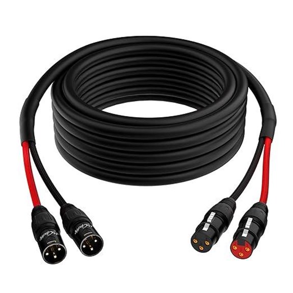 2-Channel XLR Snake Cables 4FT Color-Coded Microphone Cables