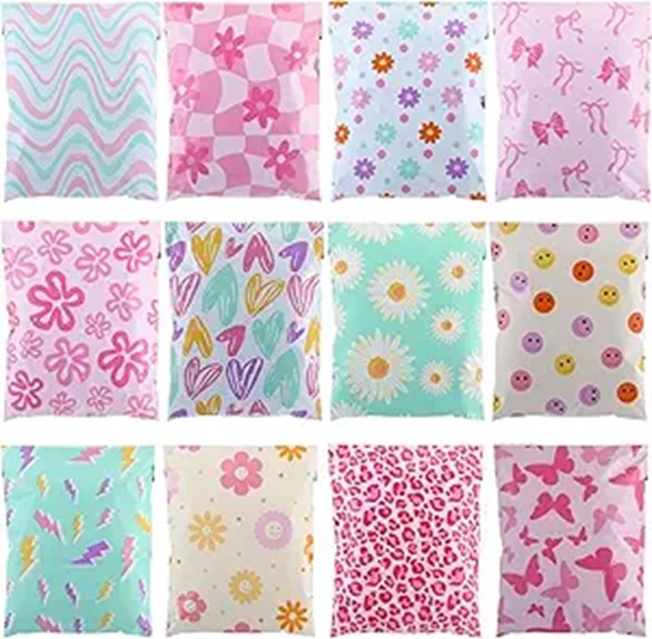 Pasimy 120 Pcs Colorful Waterproof Mailing Envelopes