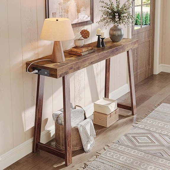Huuger Entryway Console Table with Charging Station