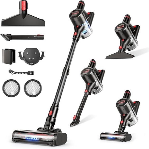 Cordless 450W Stick Vacuum Cleaner with Powerful Suction