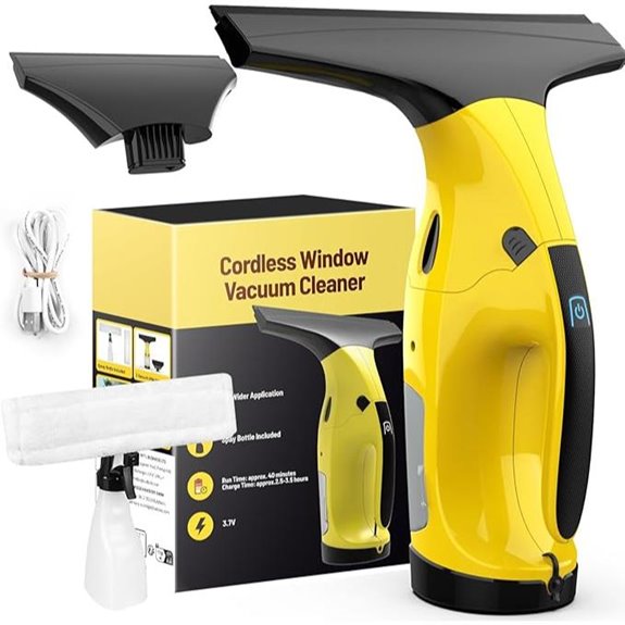 Kiato Cordless Window Vacuum Cleaner with Squeegees