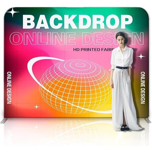 Custom Tension Fabric Banner with Stand for Trade Shows