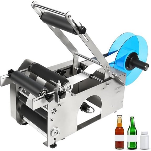 Semi-Automatic Bottle Labeling Machine for Cylindrical Bottles