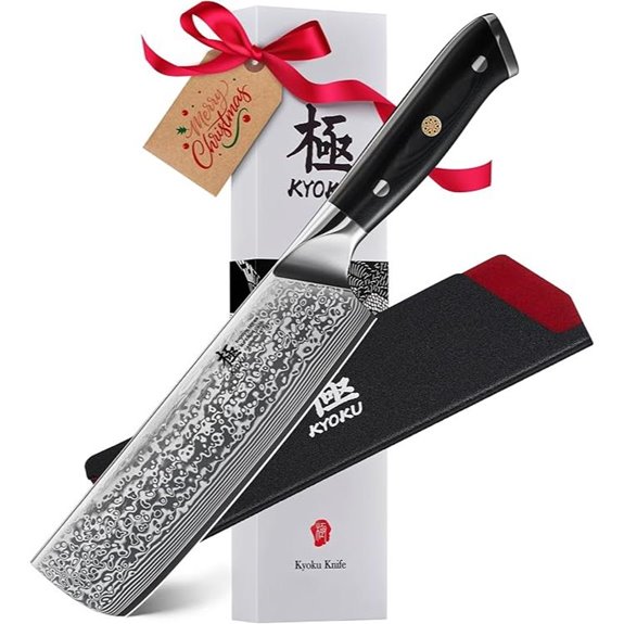 KYOKU 7 Nakiri Knife Shogun Damascus Steel