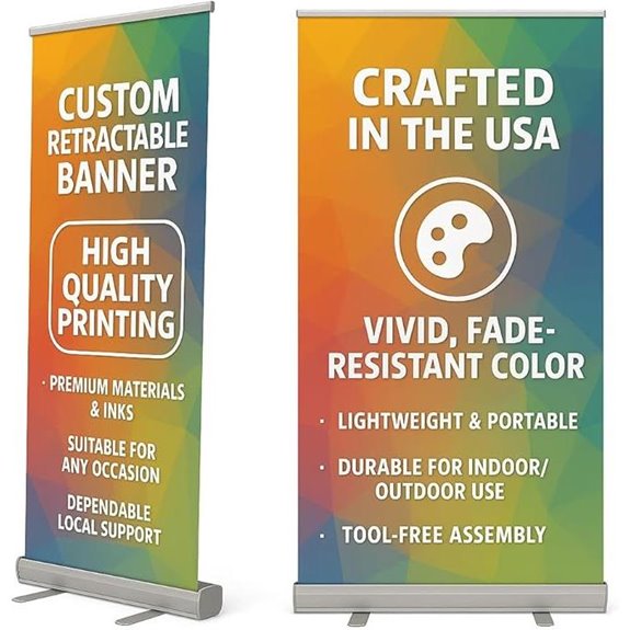 Retractable Banner Stand with Deluxe Base and Carry Bag