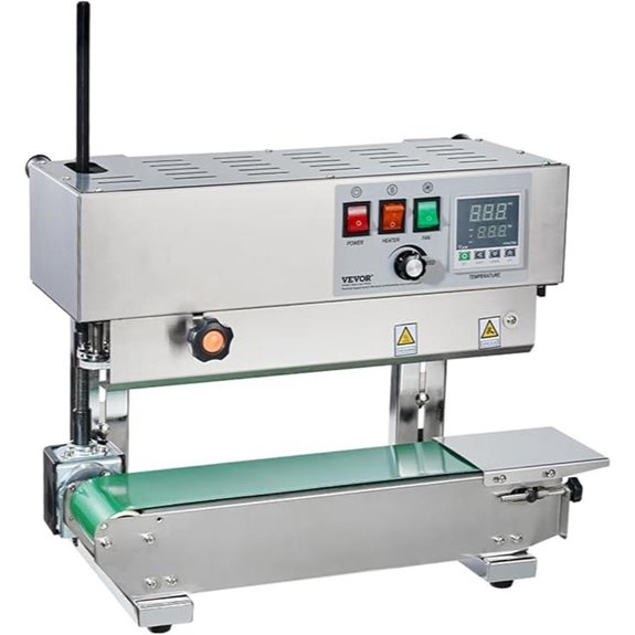 VEVOR Continuous Bag Sealer Digital Temp Stainless Steel