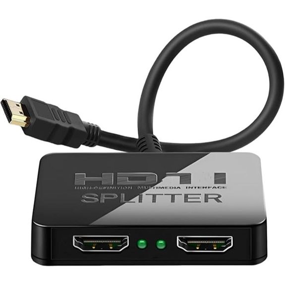 4K HDMI Splitter 1 in 2 Out for Dual Monitors