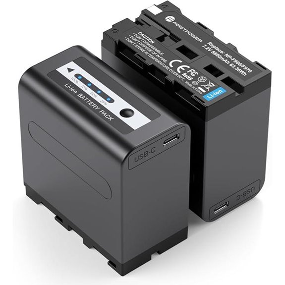 dual rechargeable camera batteries