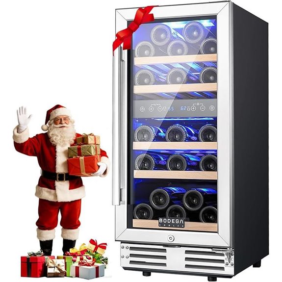 BODEGA 15-Inch Dual Zone Wine Cooler 30 Bottles