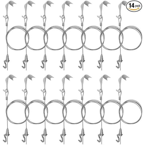 Sturdy Picture Rail Hanging System 14 Pack