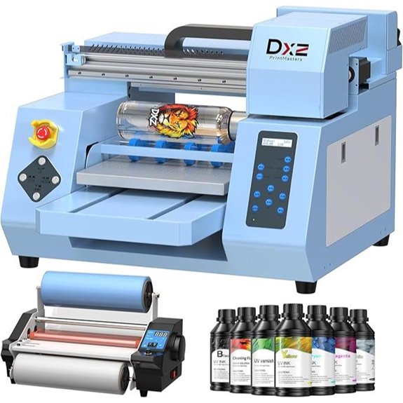 DXZ A3 UV Printer Bundle with Laminator and White Ink