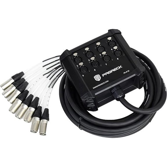 PRORECK 8-Channel XLR Splitter Cable for Stage and Studio