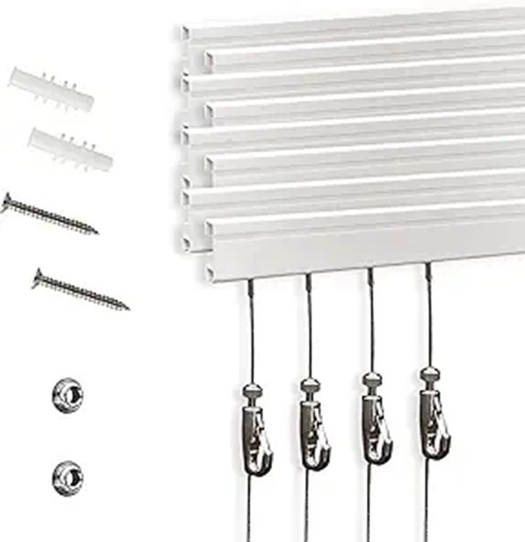 Picture Rail Hanging System – 8 Pack Art Display Kit