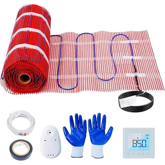 Electric Floor Heating Kit with Thermostat and Sensor