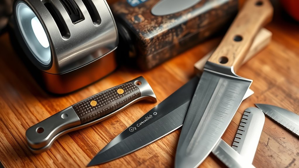 electric knife sharpening process