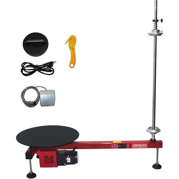 electric pallet wrap station