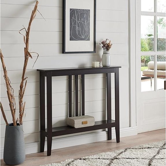 elegant narrow entry table
