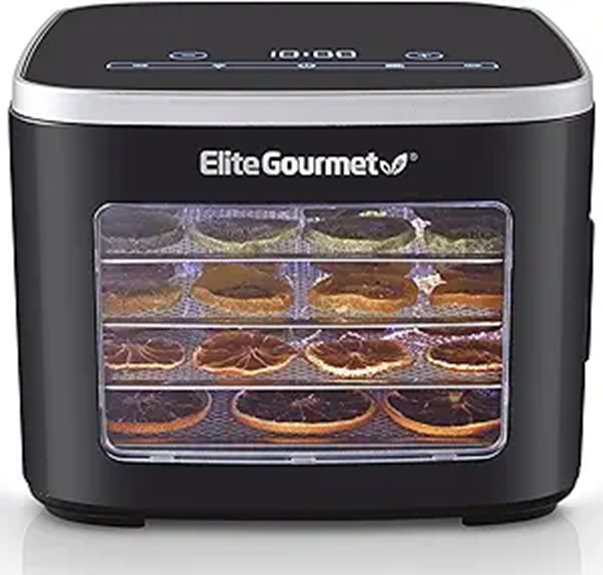 Elite Gourmet Food Dehydrator with 5 Trays and Features