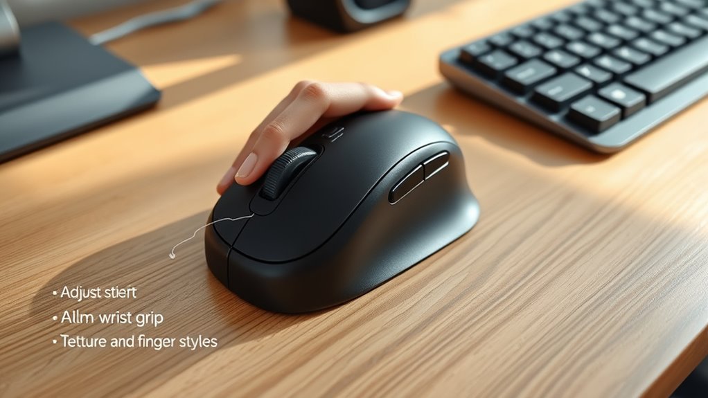 ergonomic setup reduces wrist strain