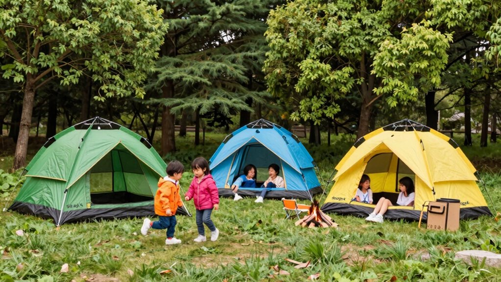 family camping tent selection