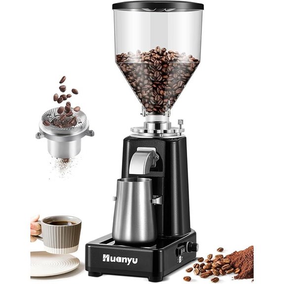 Huanyu Coffee Grinder with Flat Burr and 19 Settings