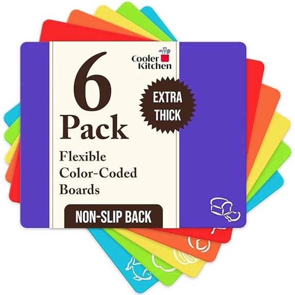 Cooler Kitchen Set of 6 Flexible Cutting Boards