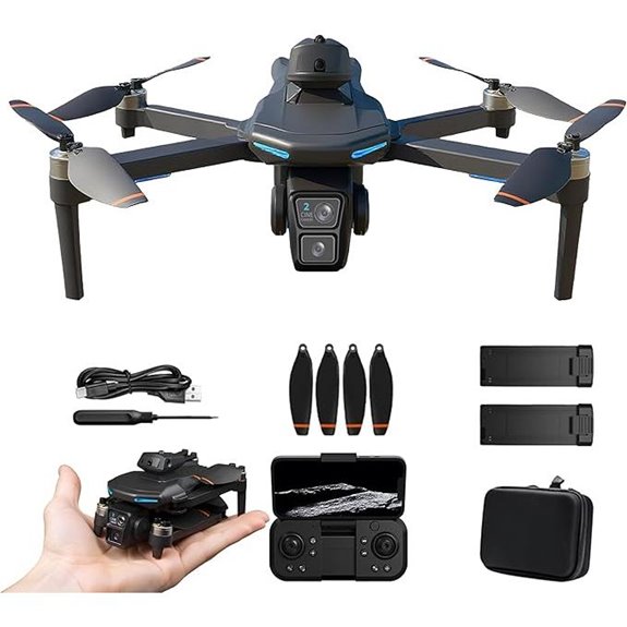 Foldable Drone with Camera and 2 Batteries