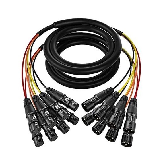 4-Channel XLR Snake Cables 2 Pack