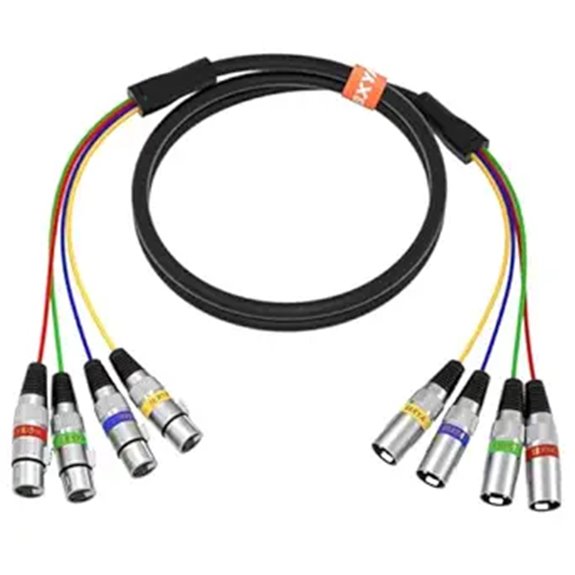 EBXYA 4-Channel XLR Snake Cables (3ft)