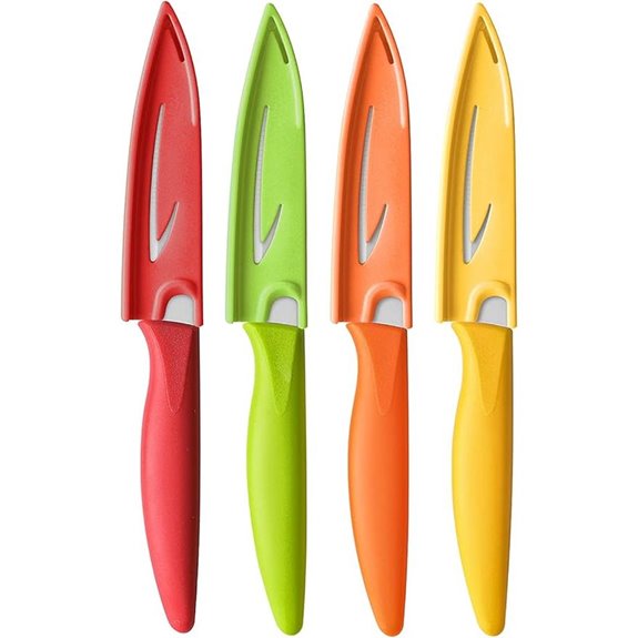 4-Pack 4-Inch Paring Knives with Covers