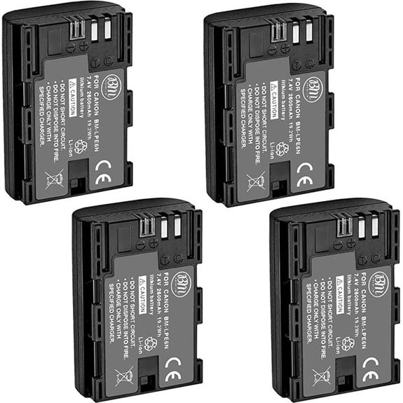 four pack canon batteries