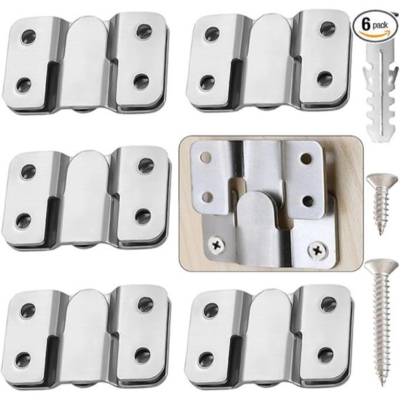 French Cleat Hanger Kit with Screws (6 Sets)