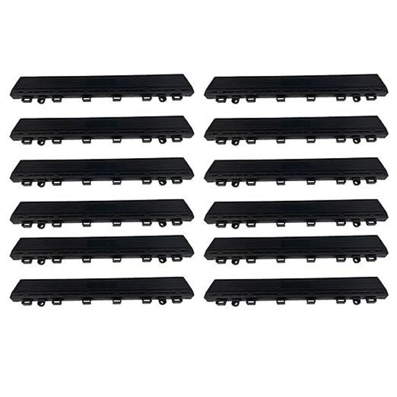 HTWELL Garage Floor Tile Transition Edge Kit (Black)