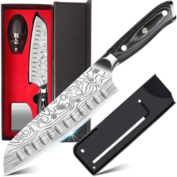 MOSFiATA 7-Inch German Steel Santoku Knife Set