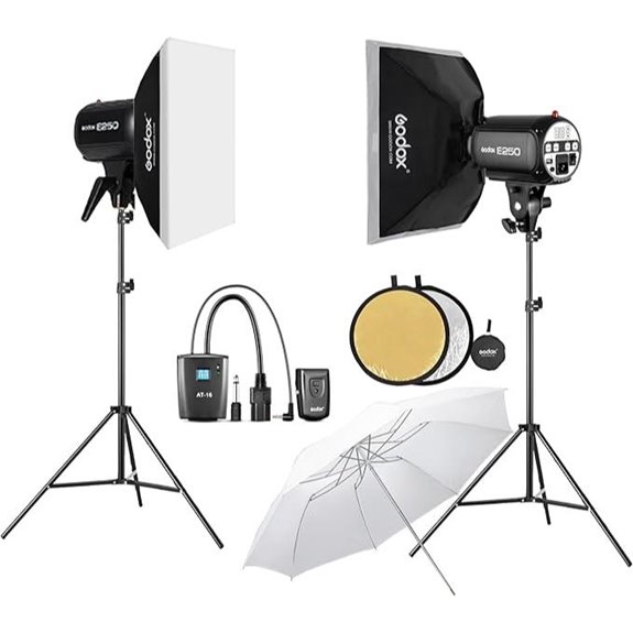 Godox E250 Strobe Lighting Kit with Softboxes