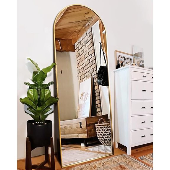 Gold Full-Length Standing Wall Mirror