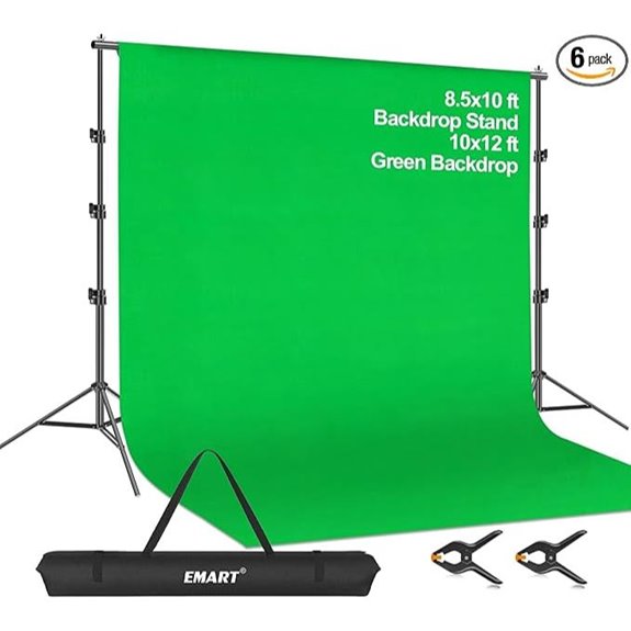 EMART Green Screen Backdrop Kit with Tripod Stand