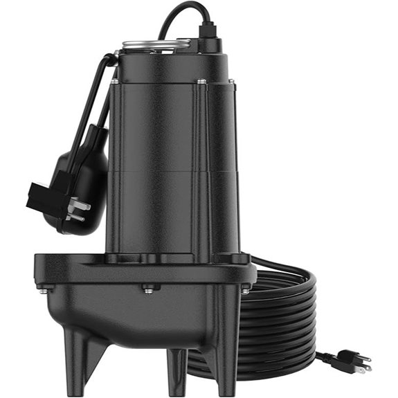 1/2 HP Submersible Sewage Pump with Float Switch