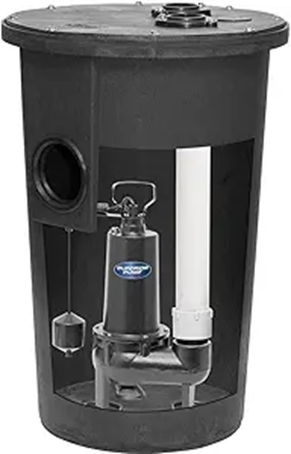 Superior 93020 1/2 HP Cast Iron Sewage Pump System