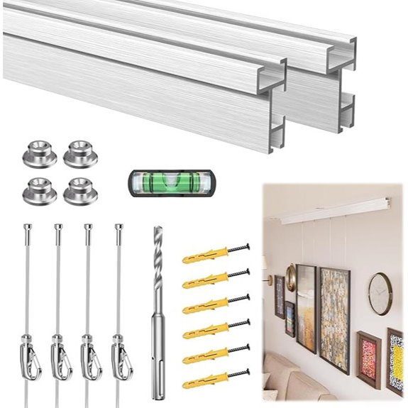 Heavy Duty 47-Inch Picture Rail Hanging System